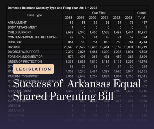 Success of Arkansas Equal Shared Parenting Bill